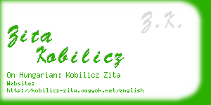 zita kobilicz business card